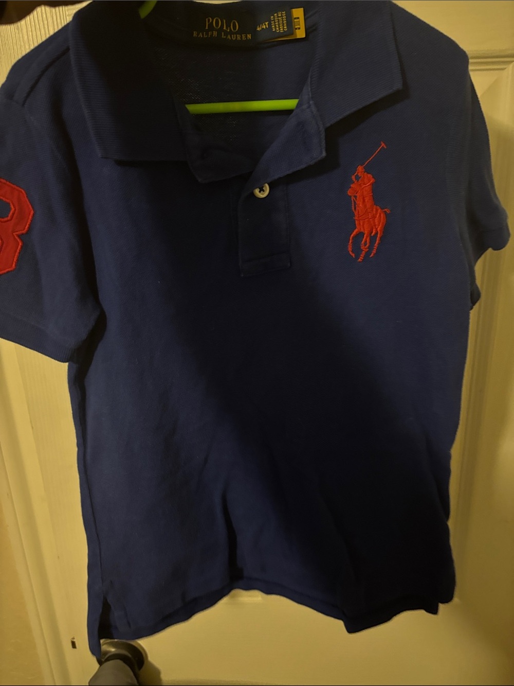 Polo by Ralph Lauren Navy Blue Polo with Red Pony